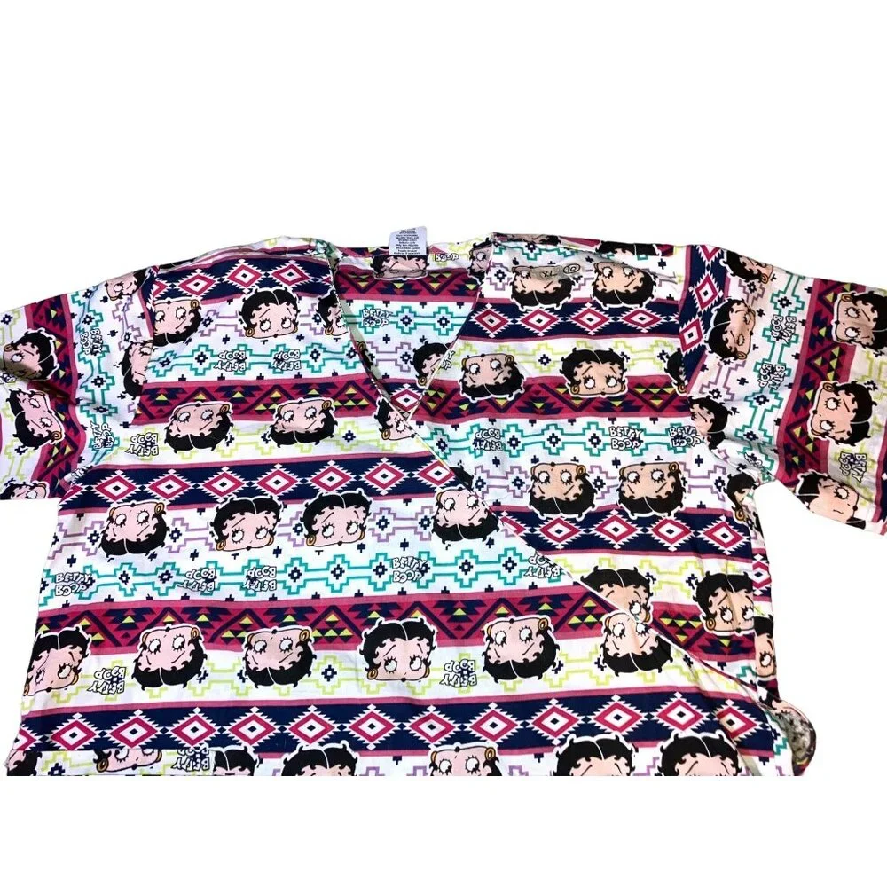 Nurse Medical Uniform Betty Boop Scrub Top Size XL - Picture 4 of 9
